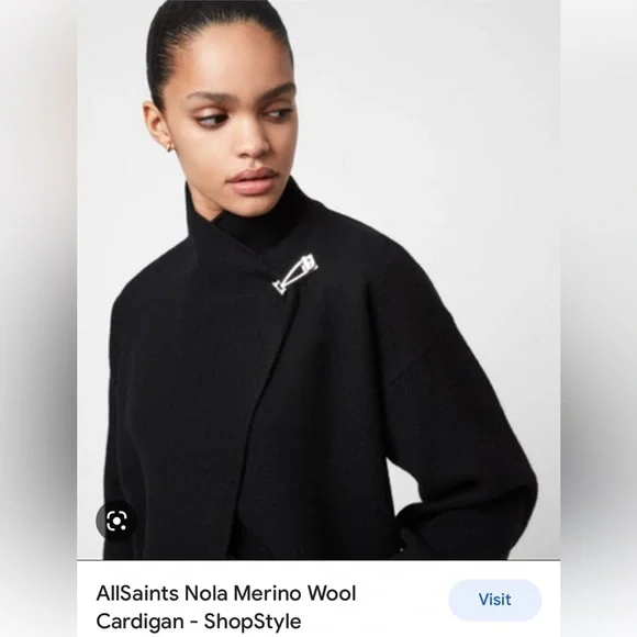 All Saints Jackets Coats All Saints Nola Boiled Merino Wool Wrap Cardigan Nwt Poshmark